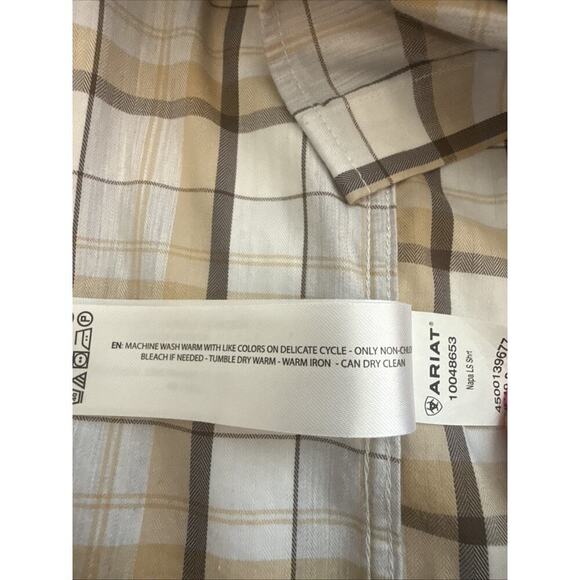 Ariat Napa Cotton Poly Blend Plaid Button Down Shirt Men XL - Picture 13 of 14